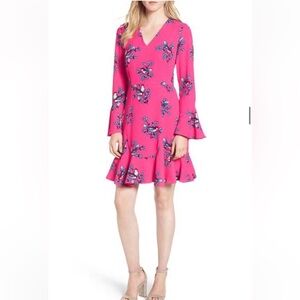 Draper James Magnolia Mockingbird Bell Sleeve A-Line Dress Size 10 Tulip Hem